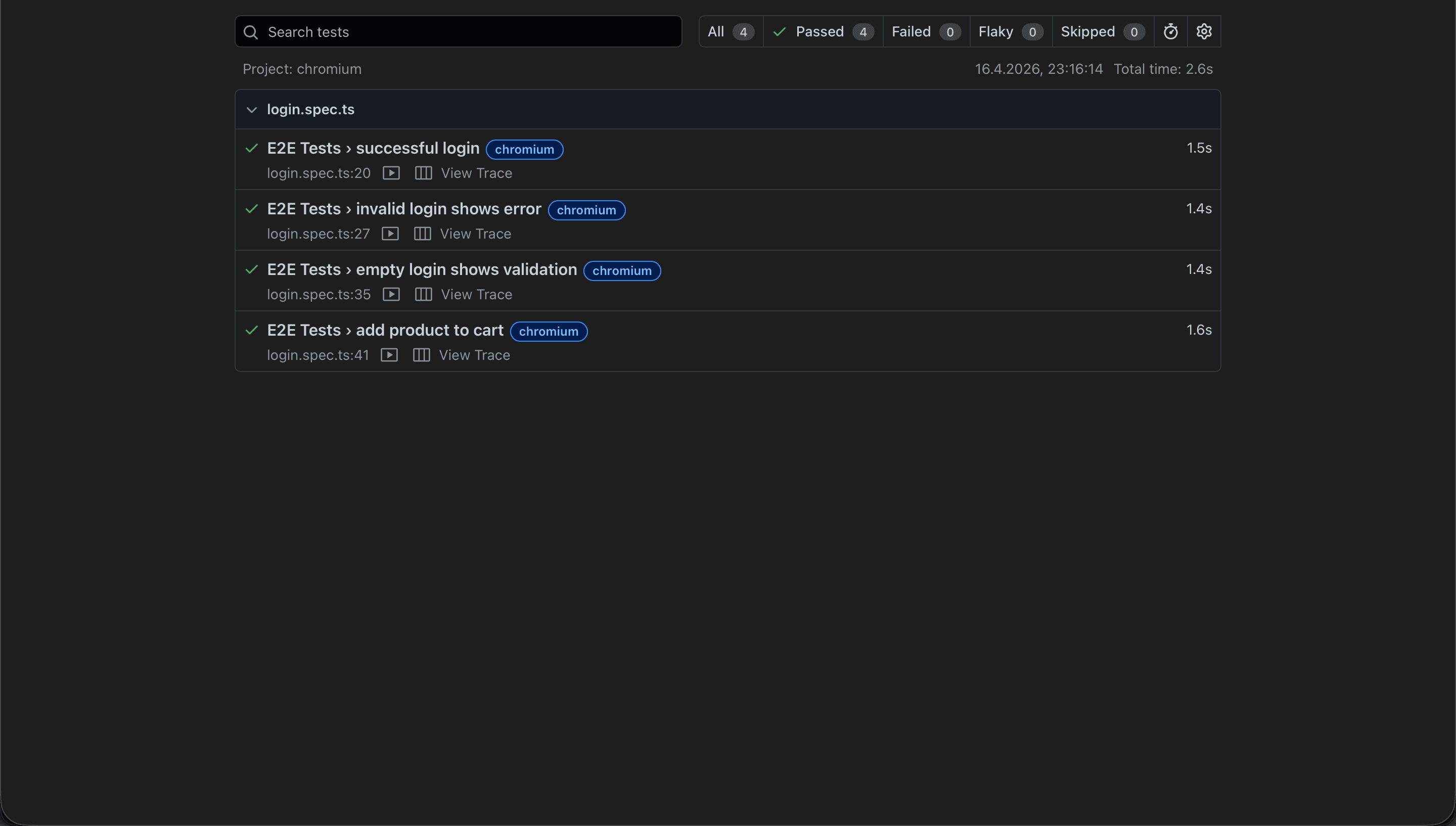 Playwright Automation Suite screenshot